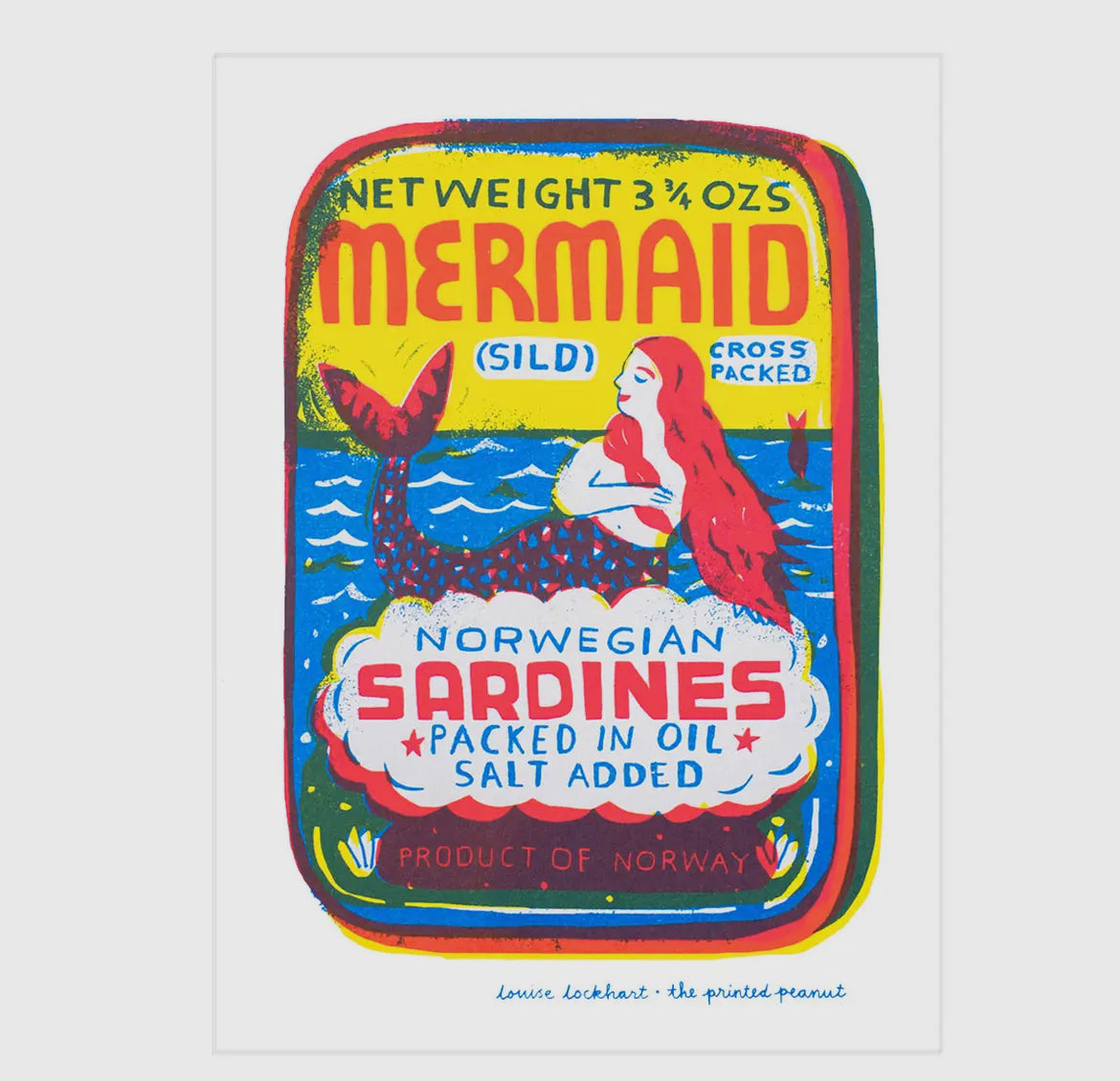 Mermaid A4 Risograph Art Print