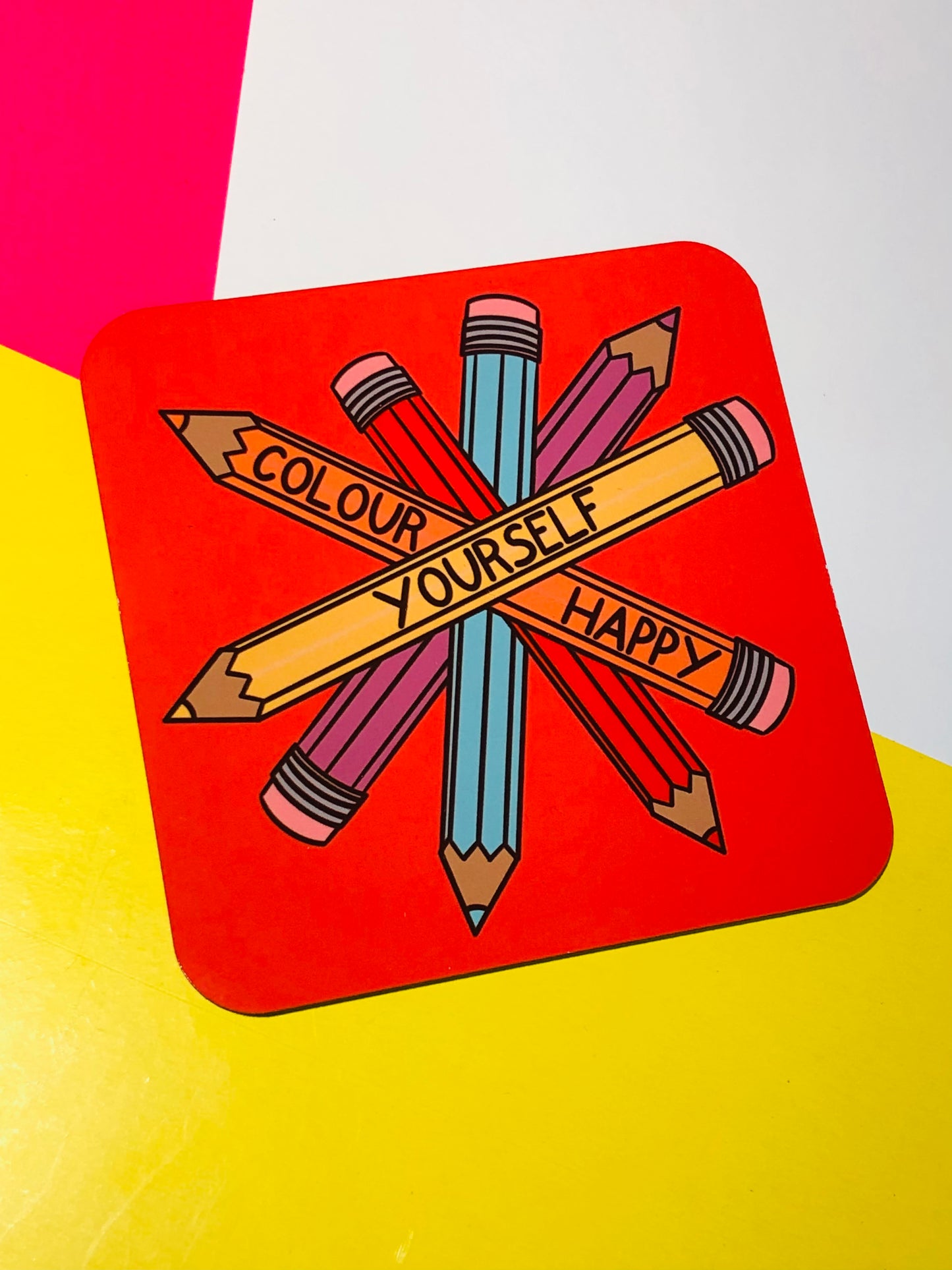 Colour Yourself Happy Coaster