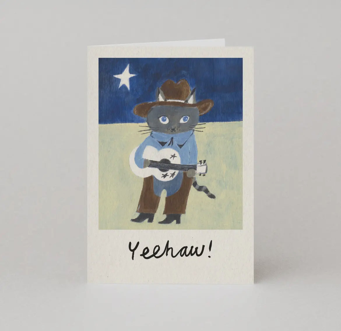 Yeehaw Cowboy Cat Card