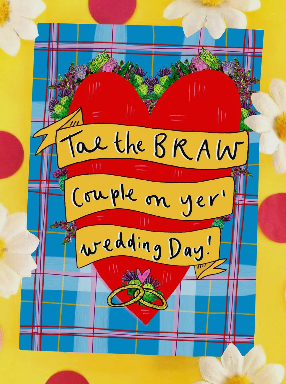 Tae the Braw Couple On Yer’ Wedding Day Card