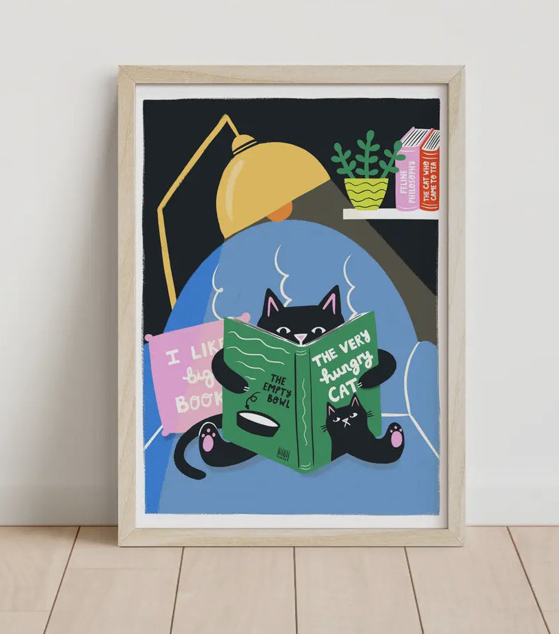 I Like Big Books A4 Art Print
