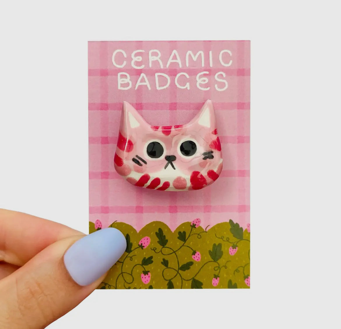 Cat Ceramic Pin Badge