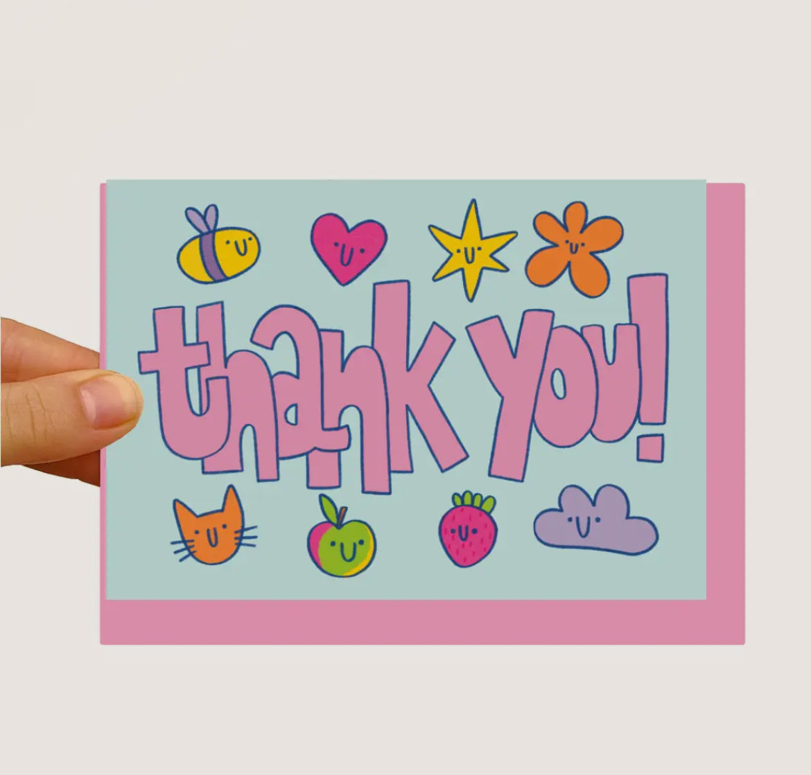 Thank You Cute Doodles Card