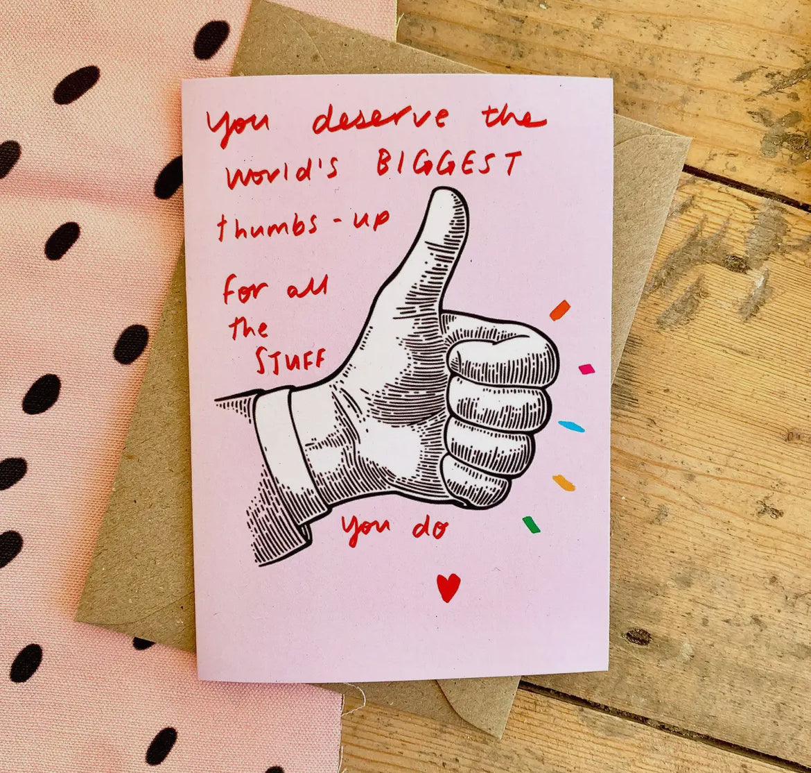 Biggest Thumbs Up Thank You Card