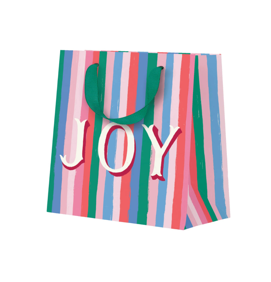 Joy Stripes Mini Gift Bag