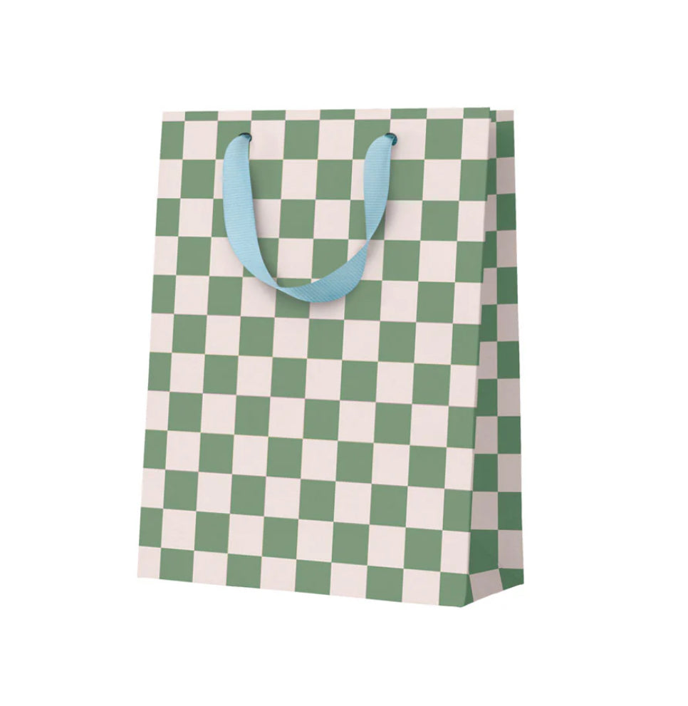 Khaki Checkerboard Small Gift Bag