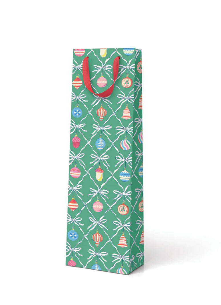 Christmas Wreath Bottle Bag