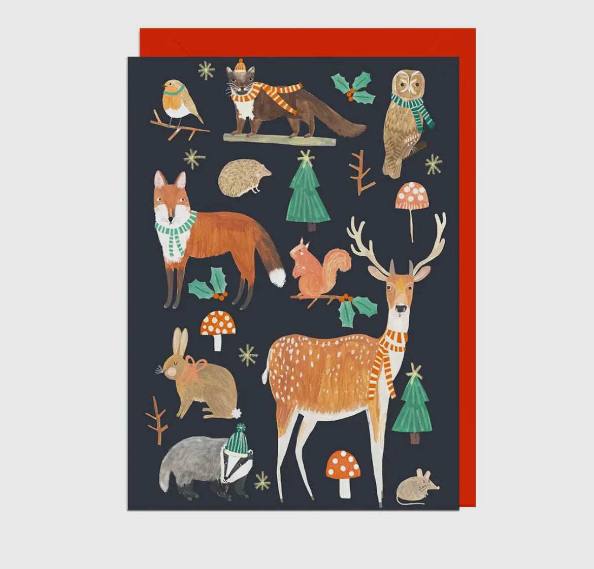 Christmas Forest Animals Card