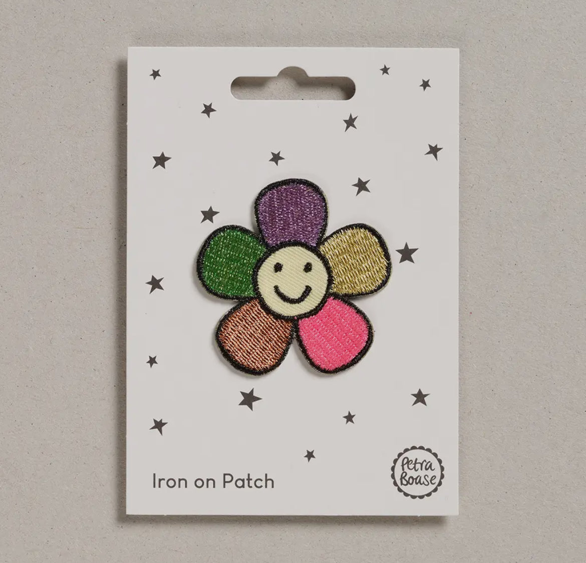 Happy Flower Iron On Patch