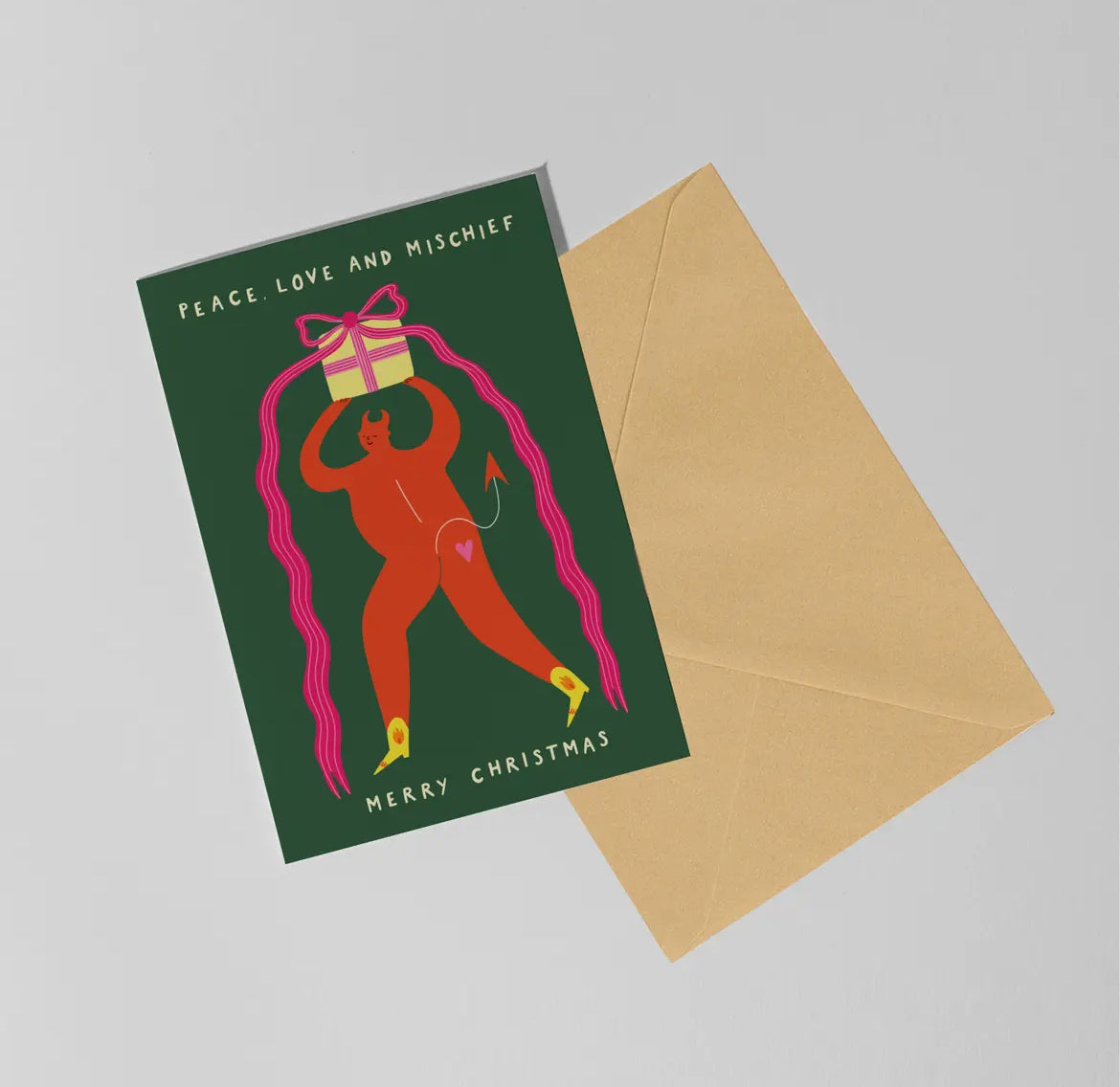 Peace, Love and Mischief Christmas Card