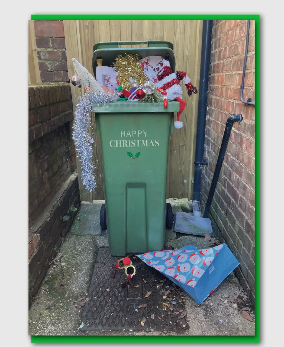 Happy Christmas Bin Card