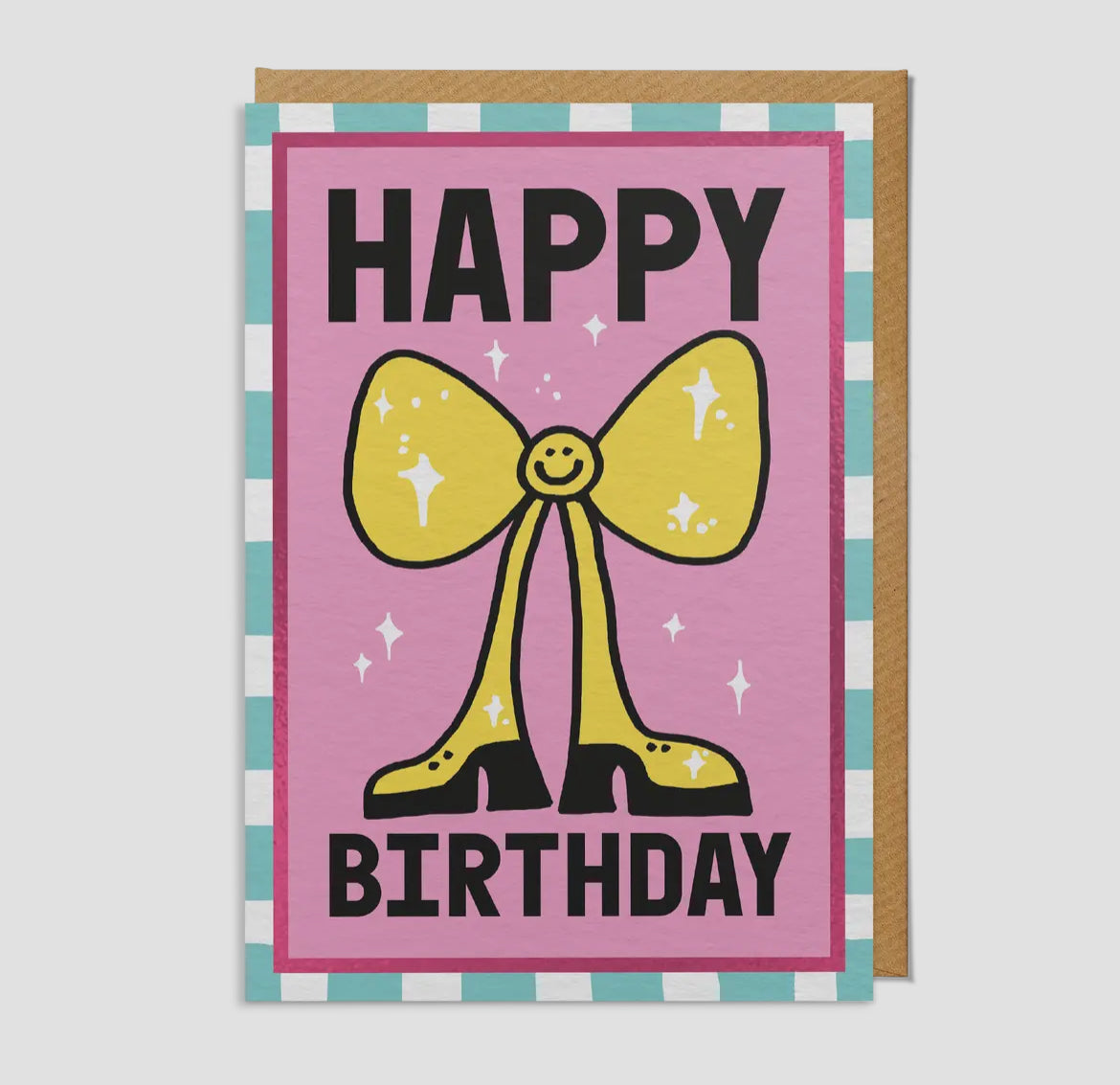 Smiley Bow Birthday Card
