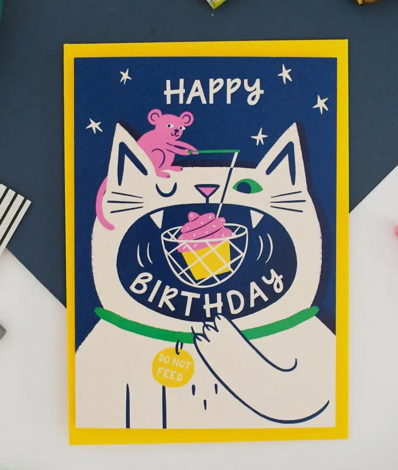 Cute Cat Birthday Greeting Card