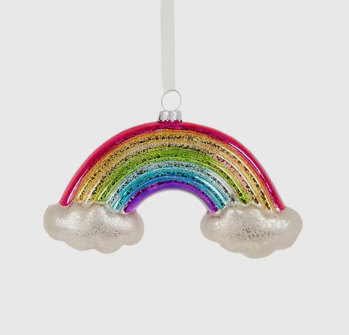 Crackle Glaze Rainbow Shaped Bauble
