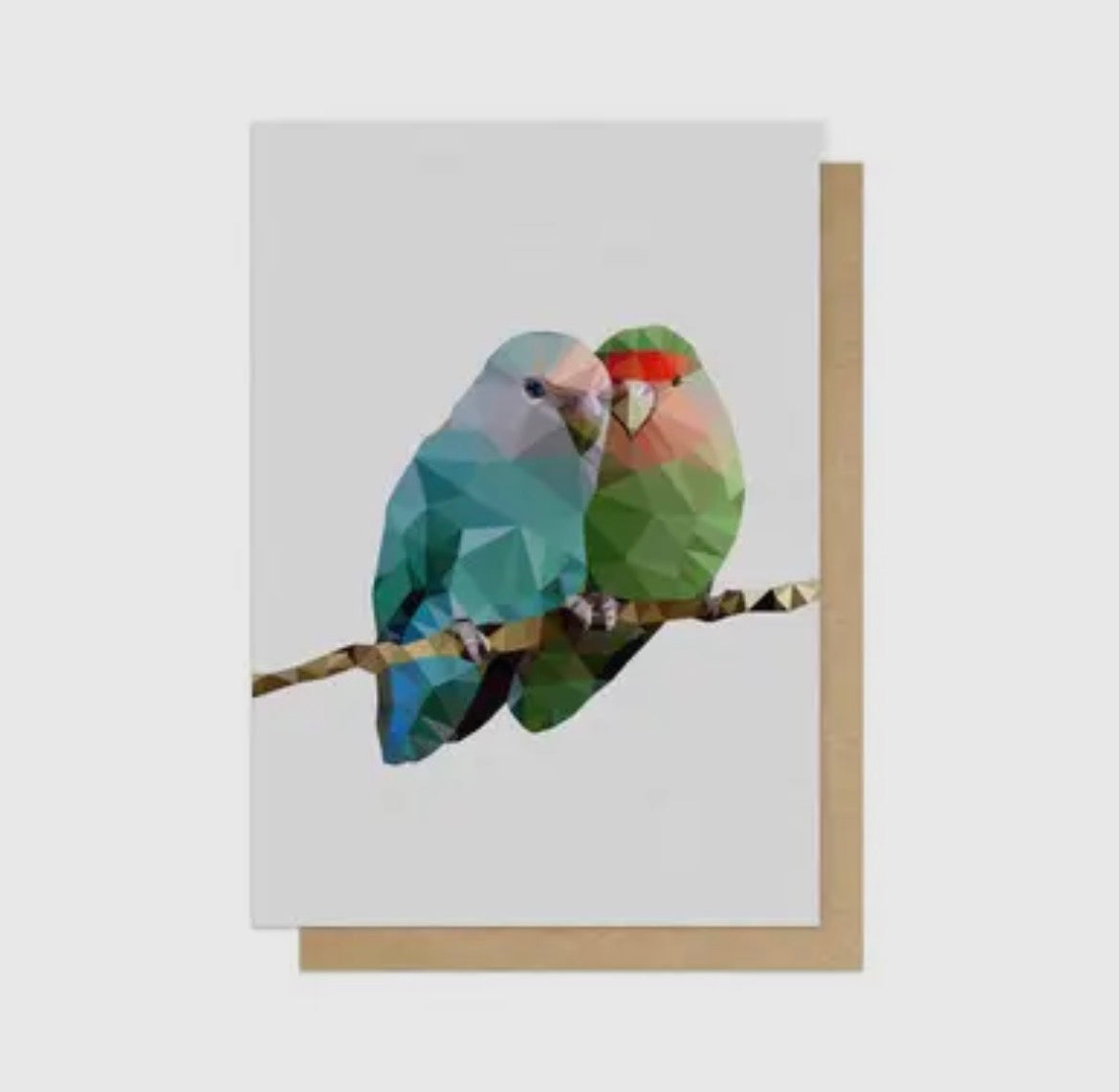 Two Love Birds Greetings Card