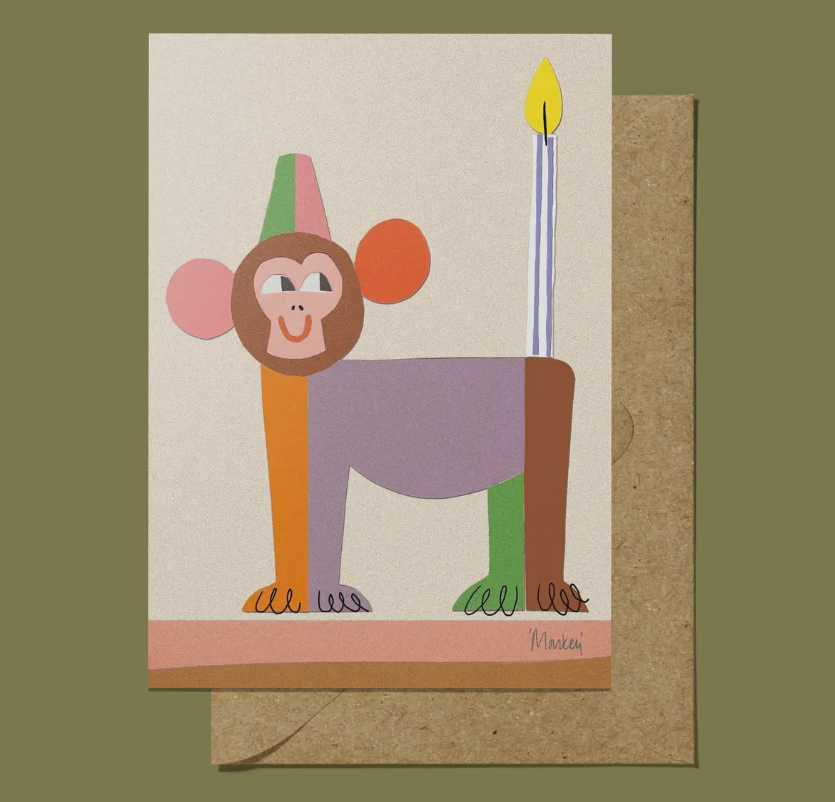 Collage Monkey Card