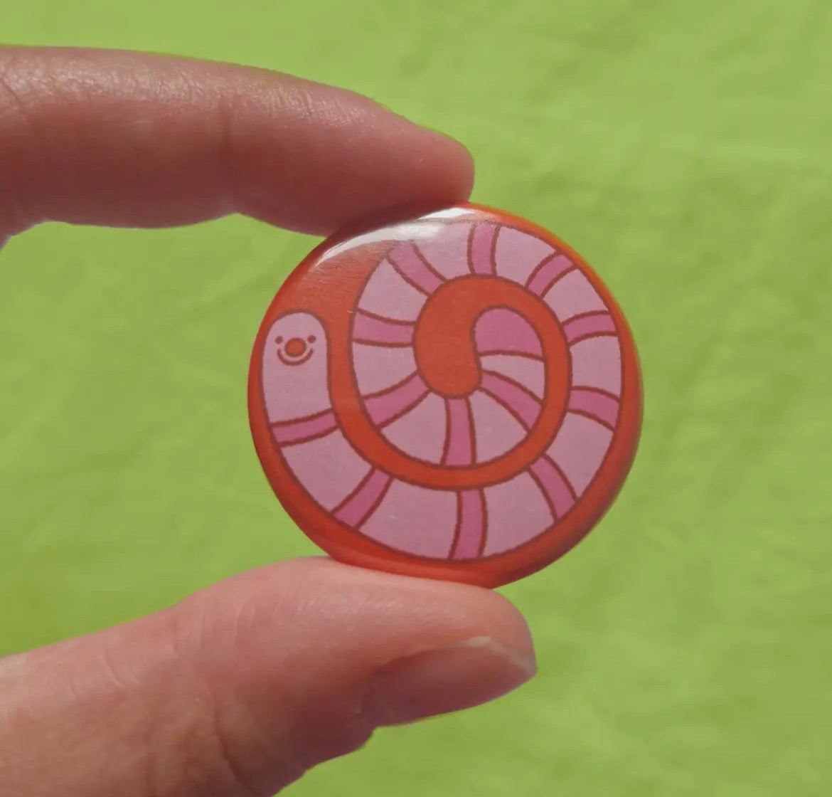 Worm Button Badge