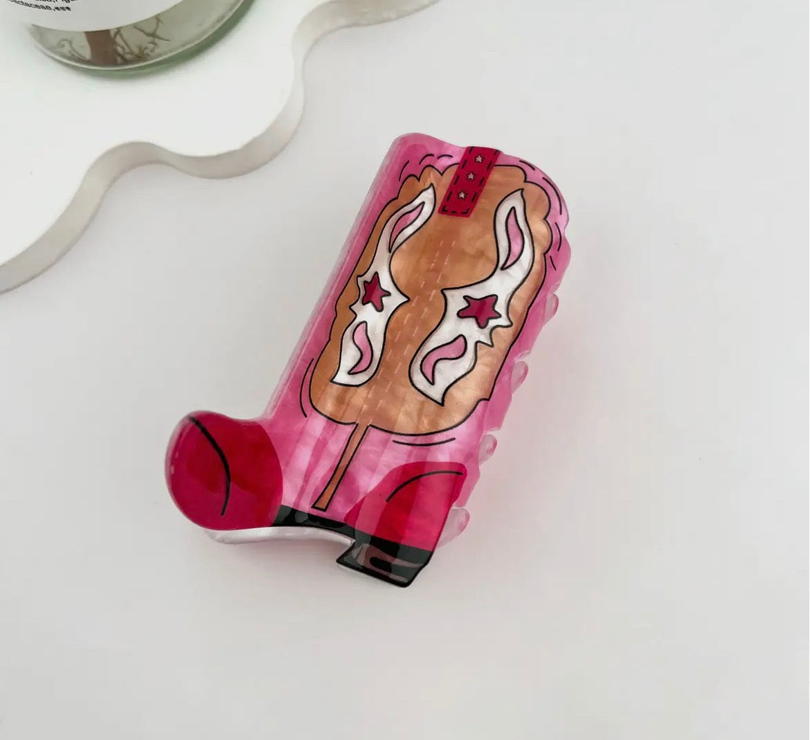 Cowboy Boot Claw Hair Clip