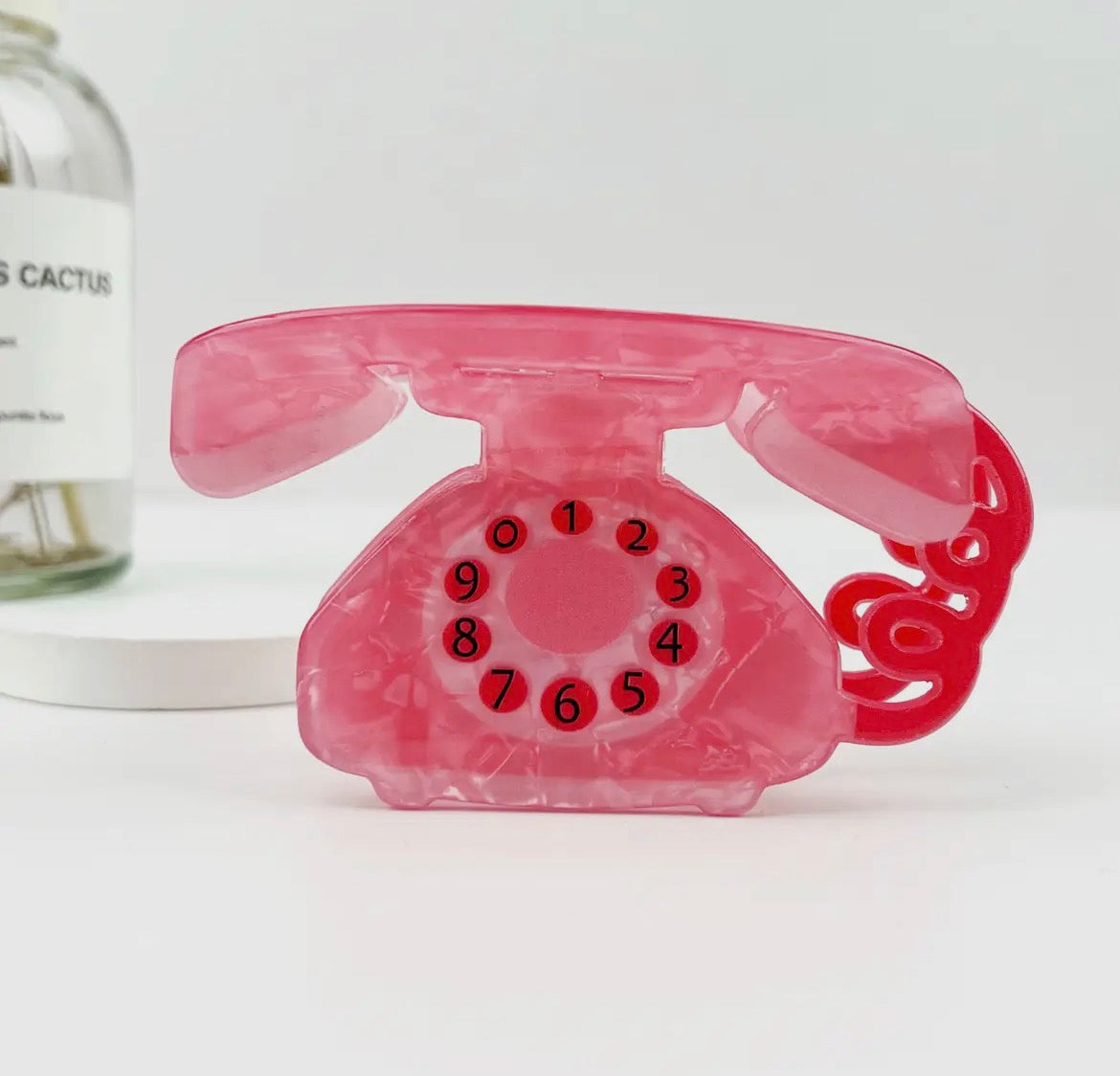 Retro Cartoon Telephone Claw Hair Clip