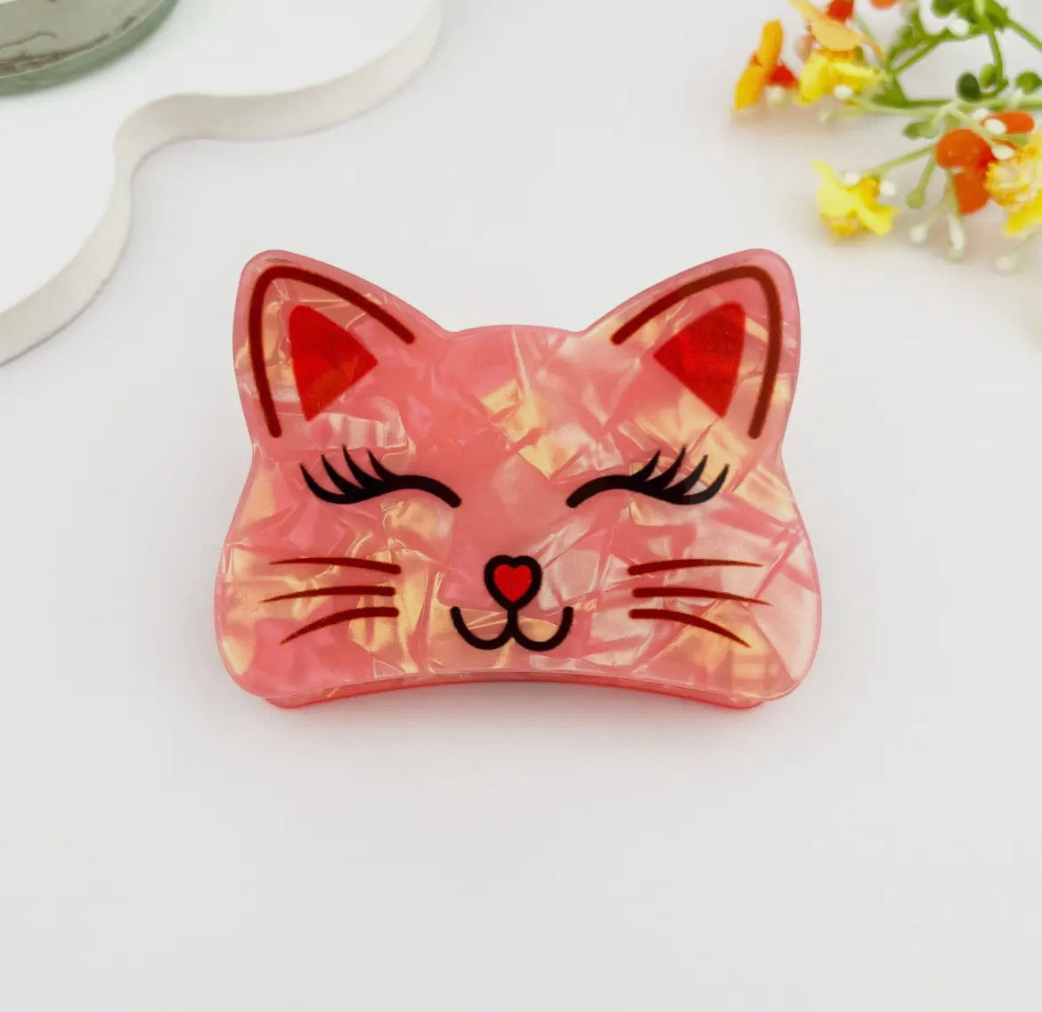 Cute Smiling Cat Claw Hair Clip