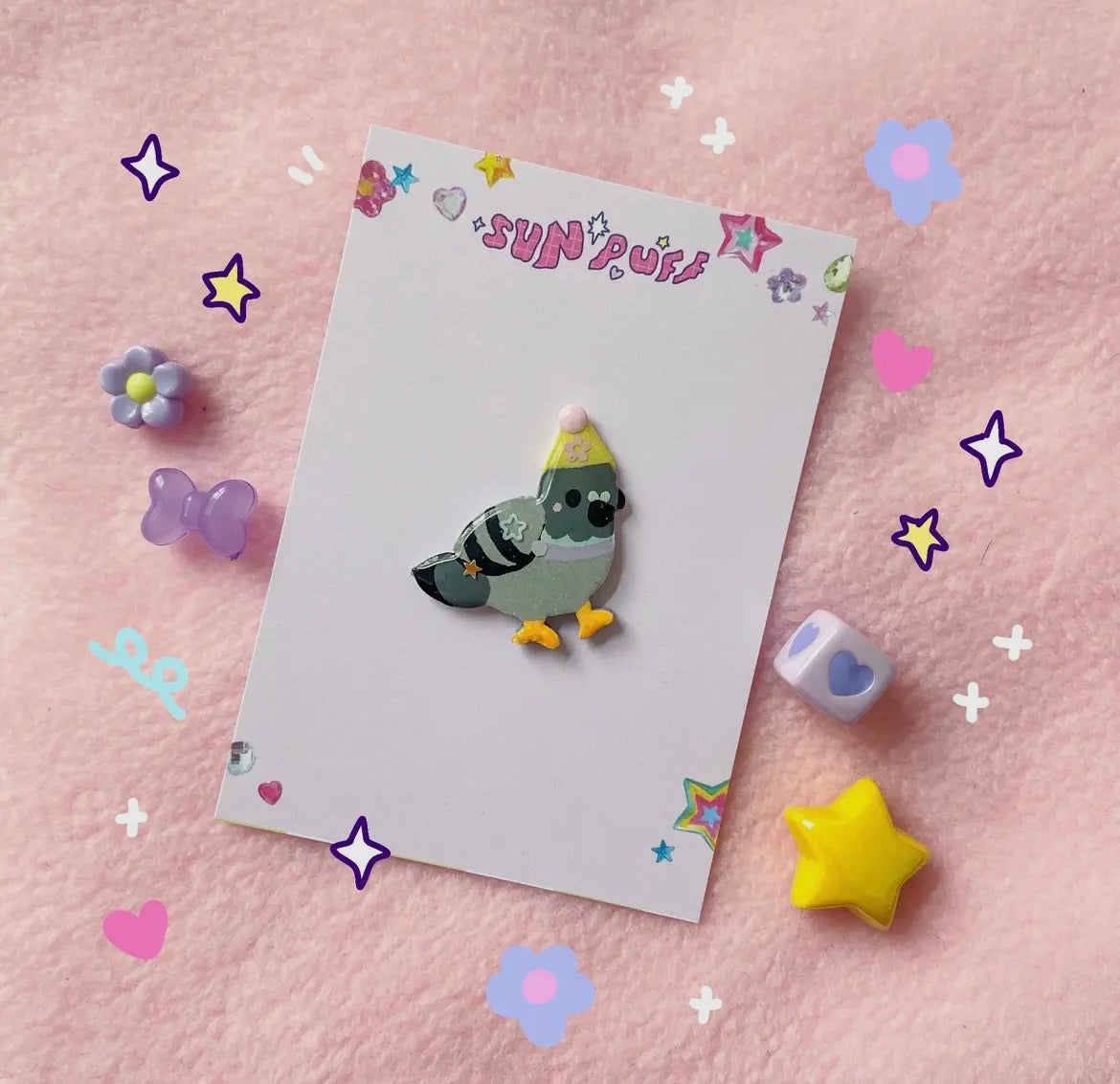 Party Pigeon Clay Pin