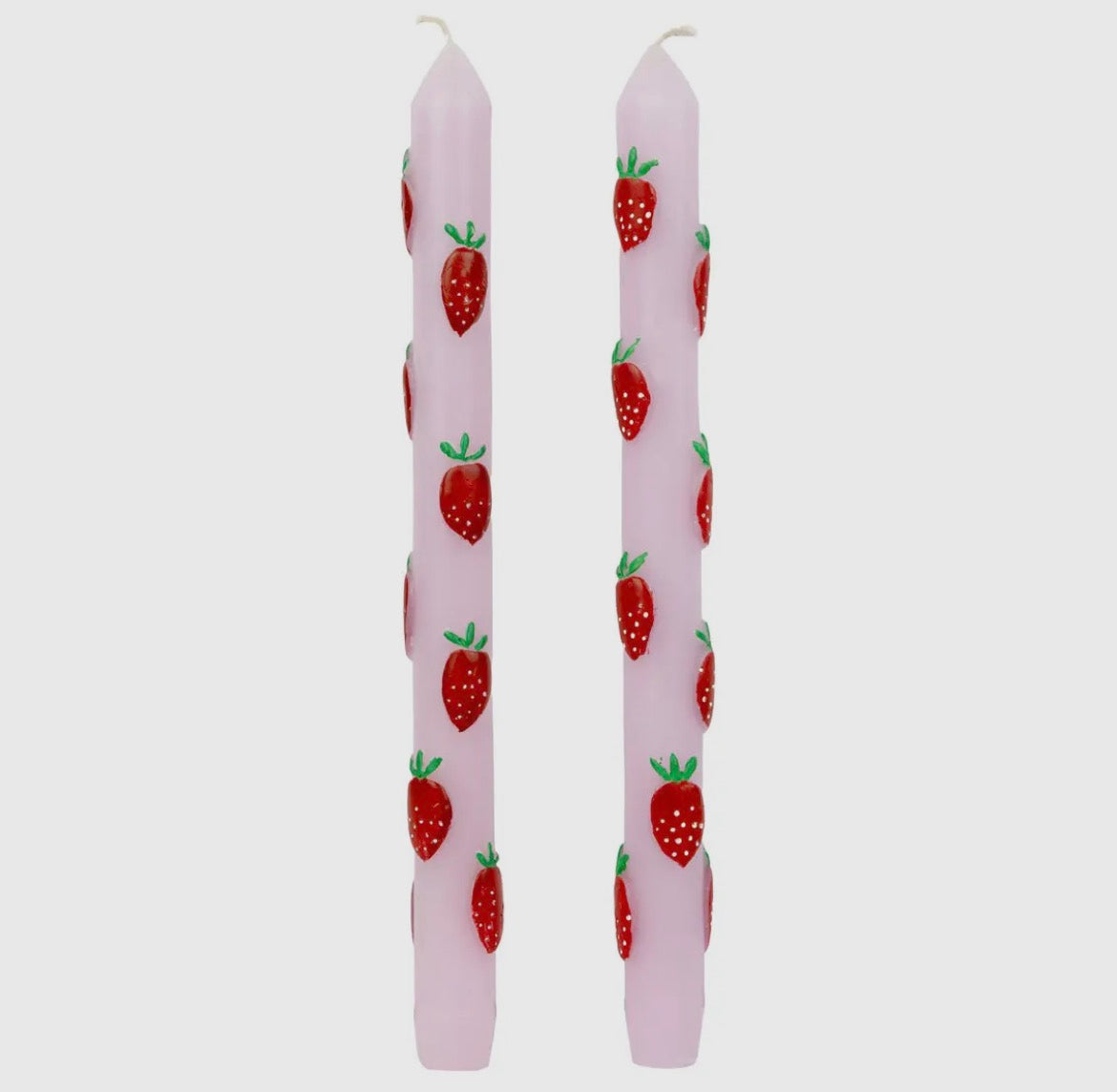 Strawberry Taper Dinner Candle