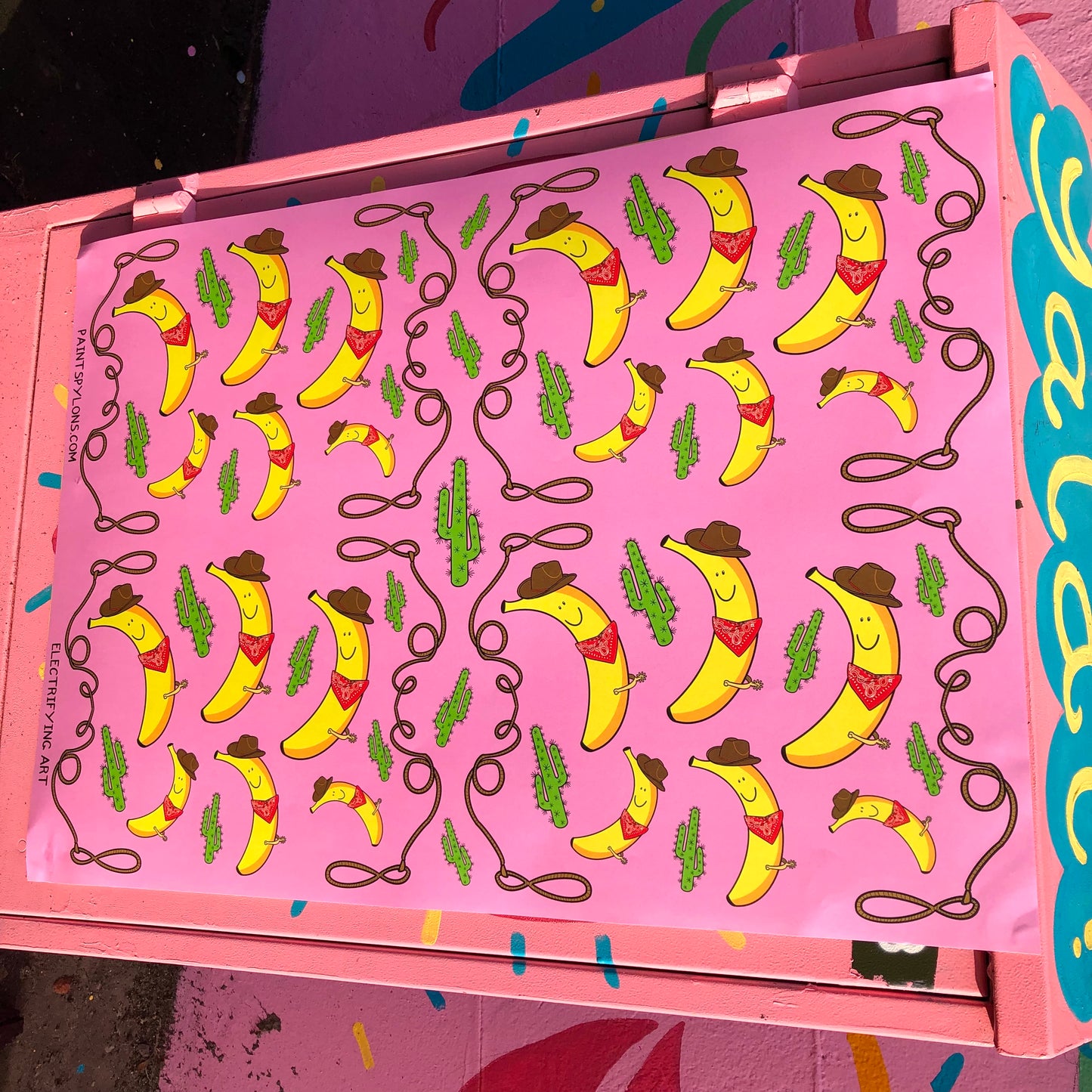 Cowboy Banana Wrapping Paper