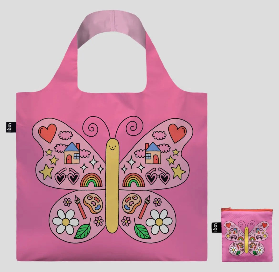 Loqi X Rosie Pink Recycled Reusable Tote Bag