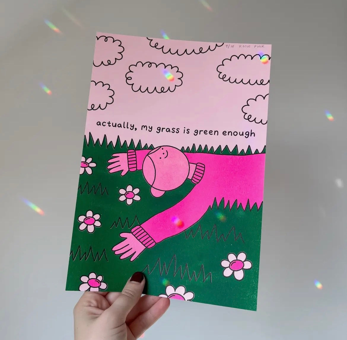 Green Grass A4 Risograph Print