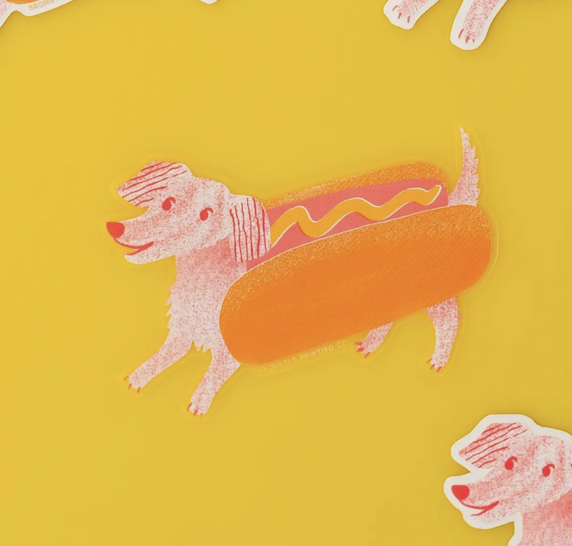 Hot Dog Clear Sticker