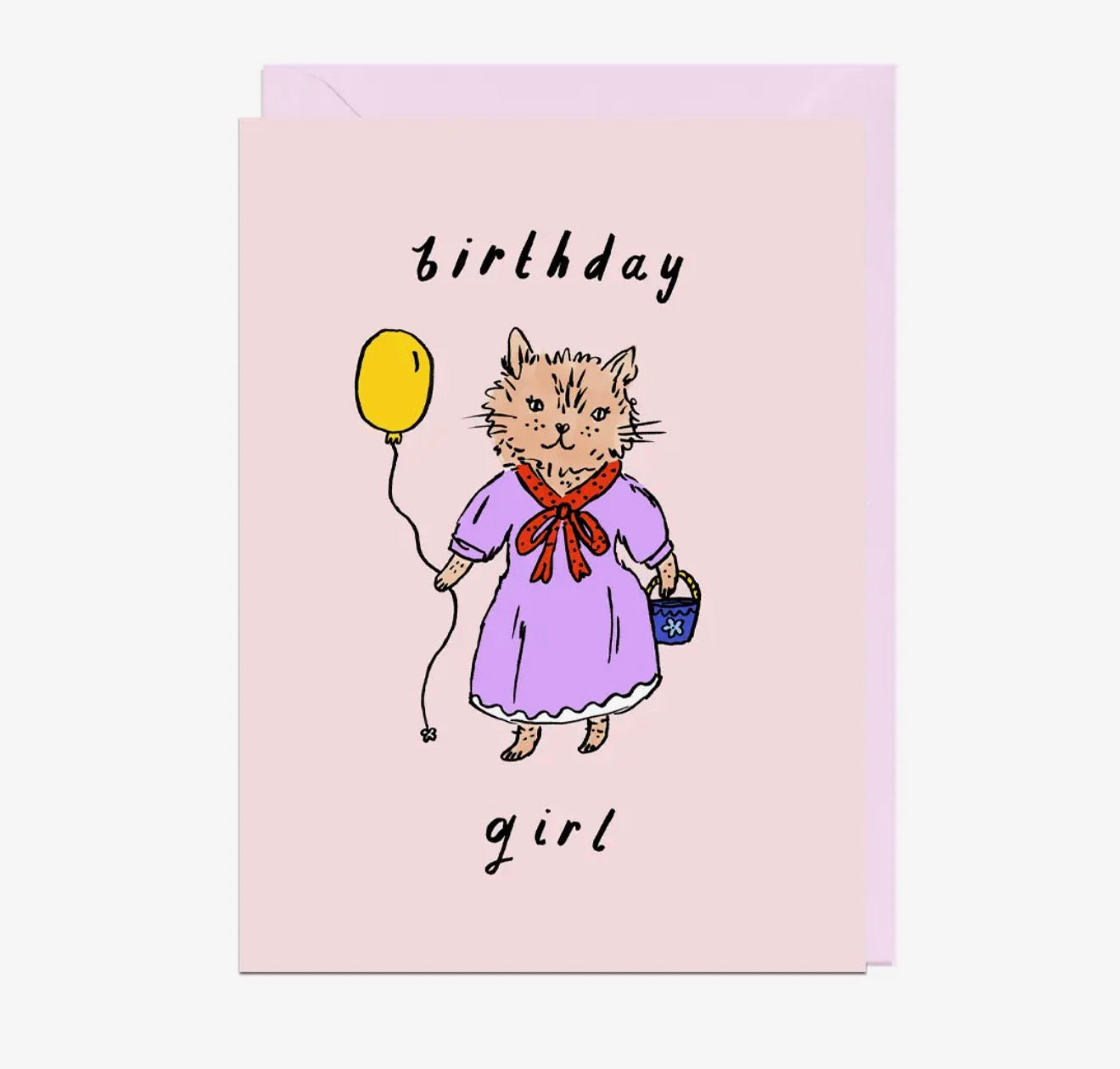 Birthday Girl Cat Card