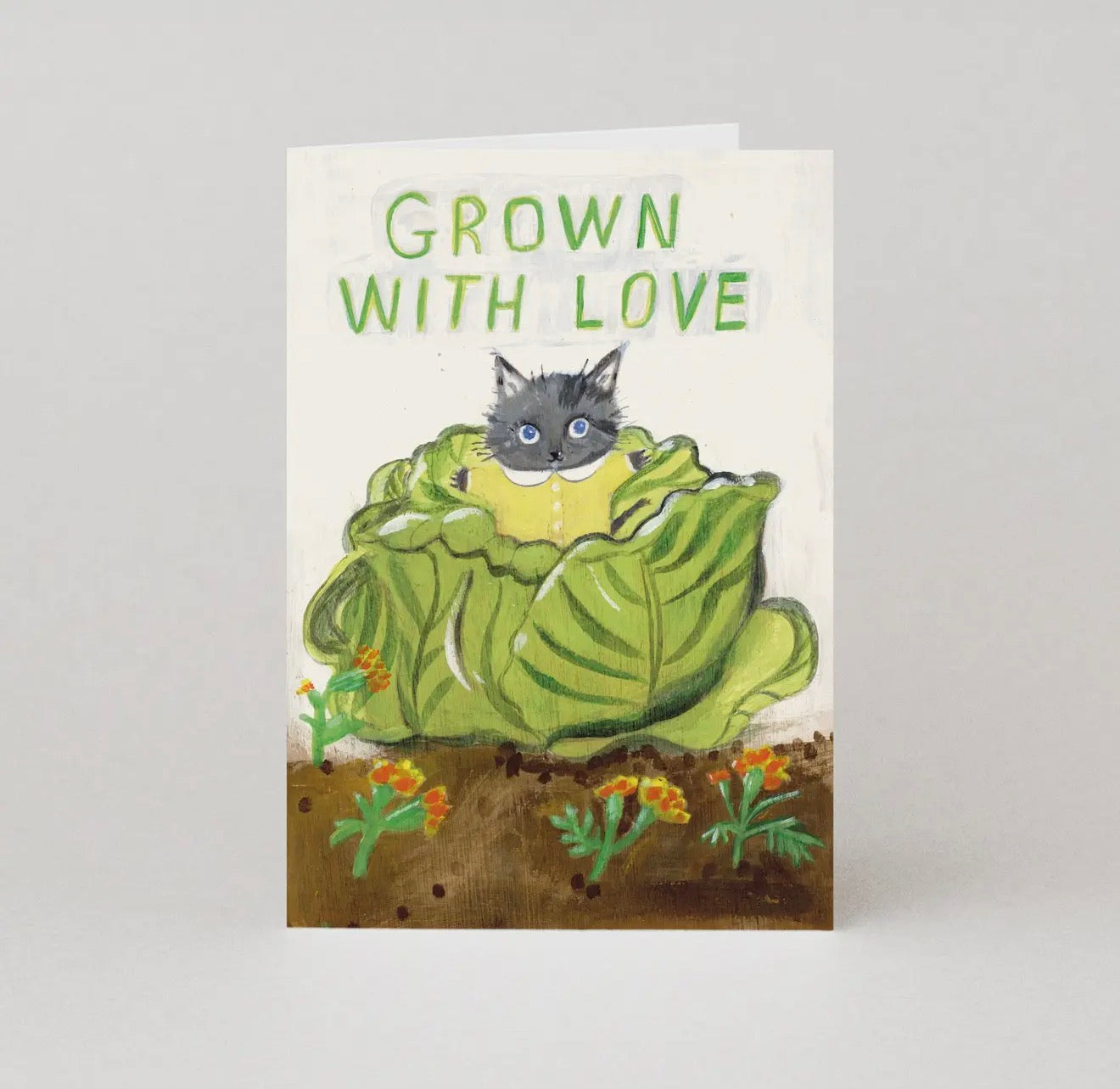 Cabbage New Baby Card