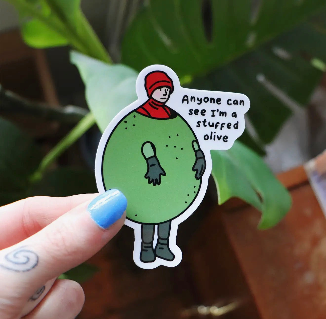 Stuffed Olive Vinyl Sticker
