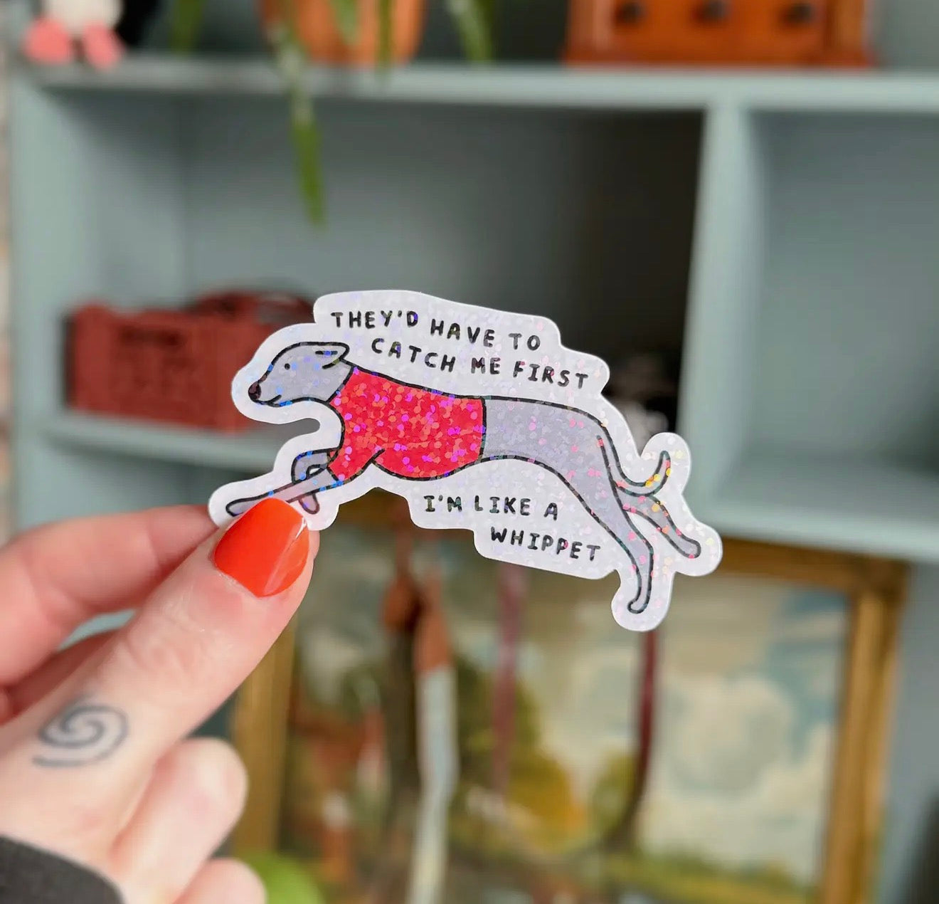 Whippet Vinyl Sticker