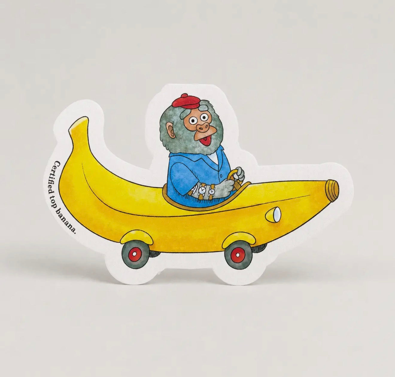 Bananas Gorilla Car Die Cut Card