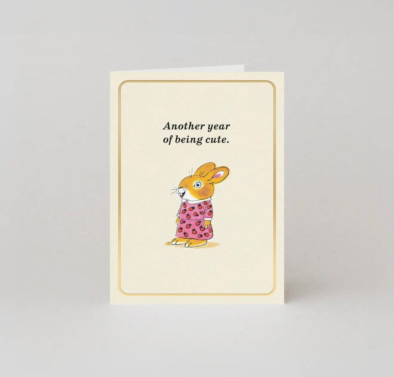 Being Cute Gold Foil Mini Card