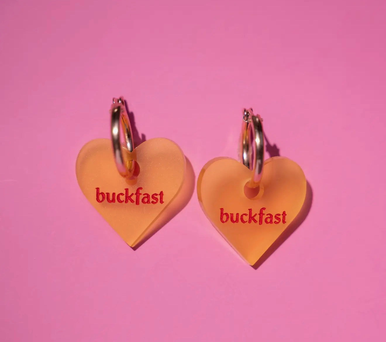 Buckfast Heart Hoop Earrings