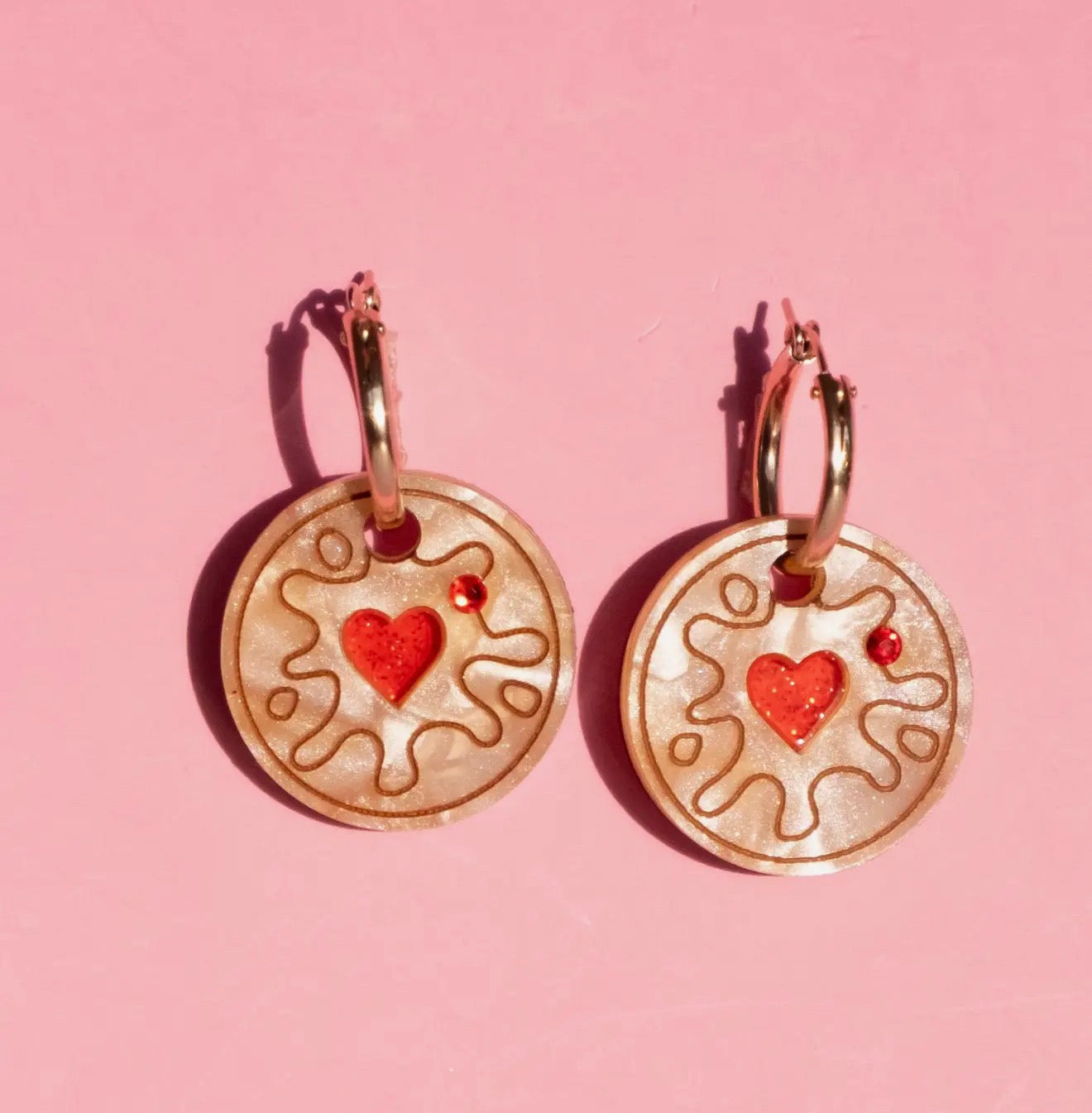 Jammy Heart Hoop Earrings