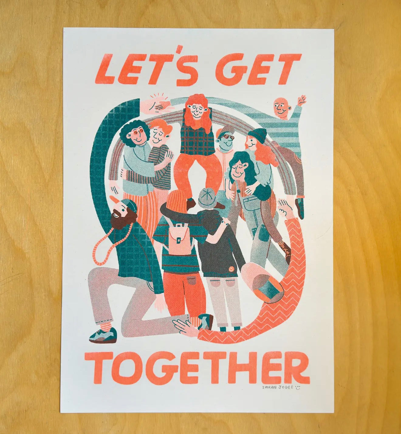 Let's Get Together A3 Print