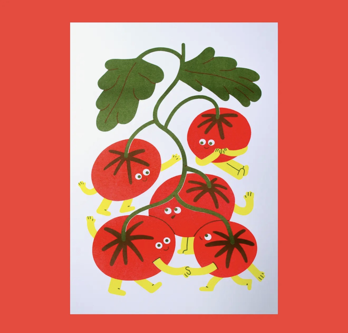 Tomatoes A4 Risograph Print