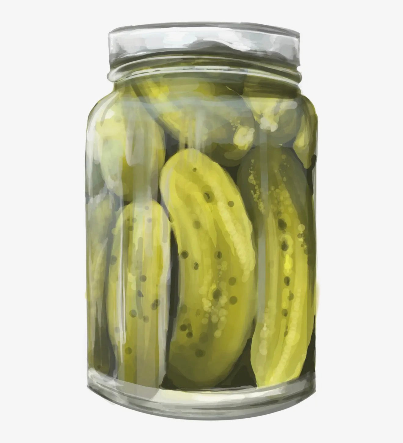 Gherkin Pickle Jar Vinyl Journal Sticker