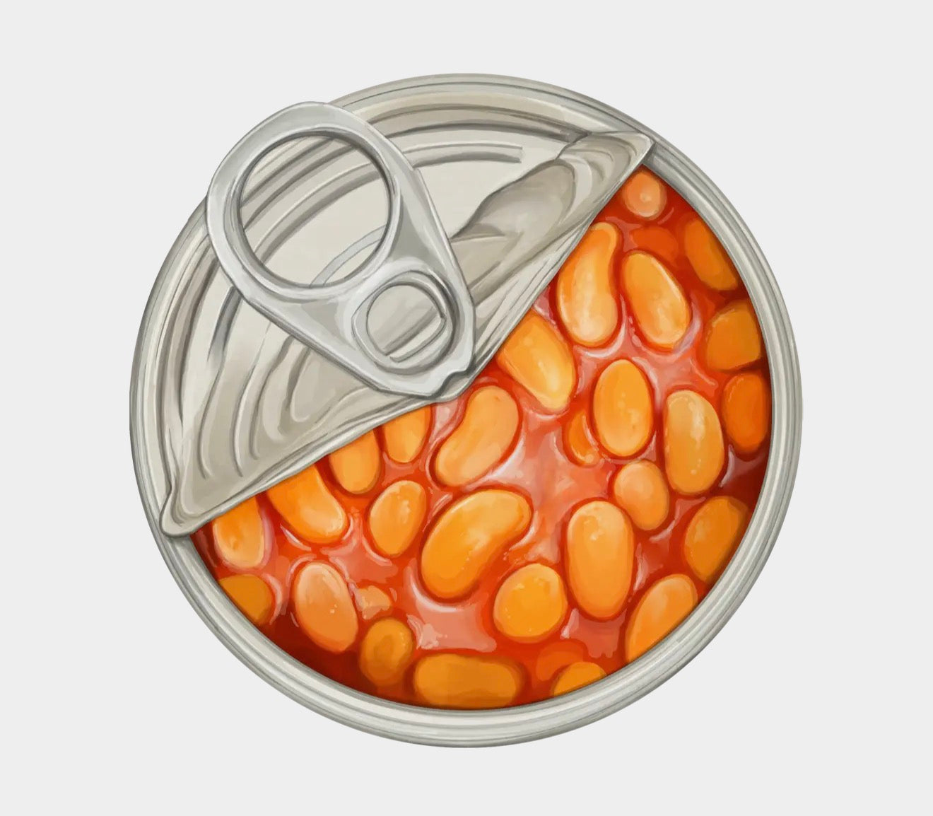 Baked Bean Vinyl Journal Sticker