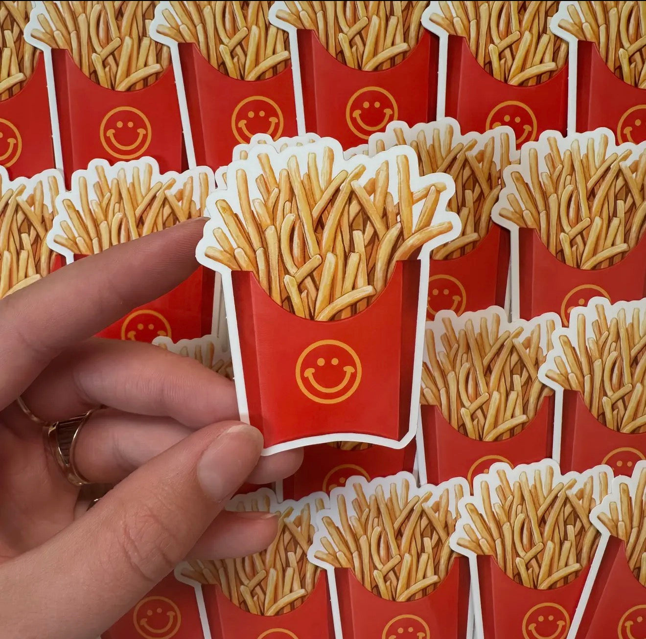 Chips French Fries Vinyl Journal Sticker