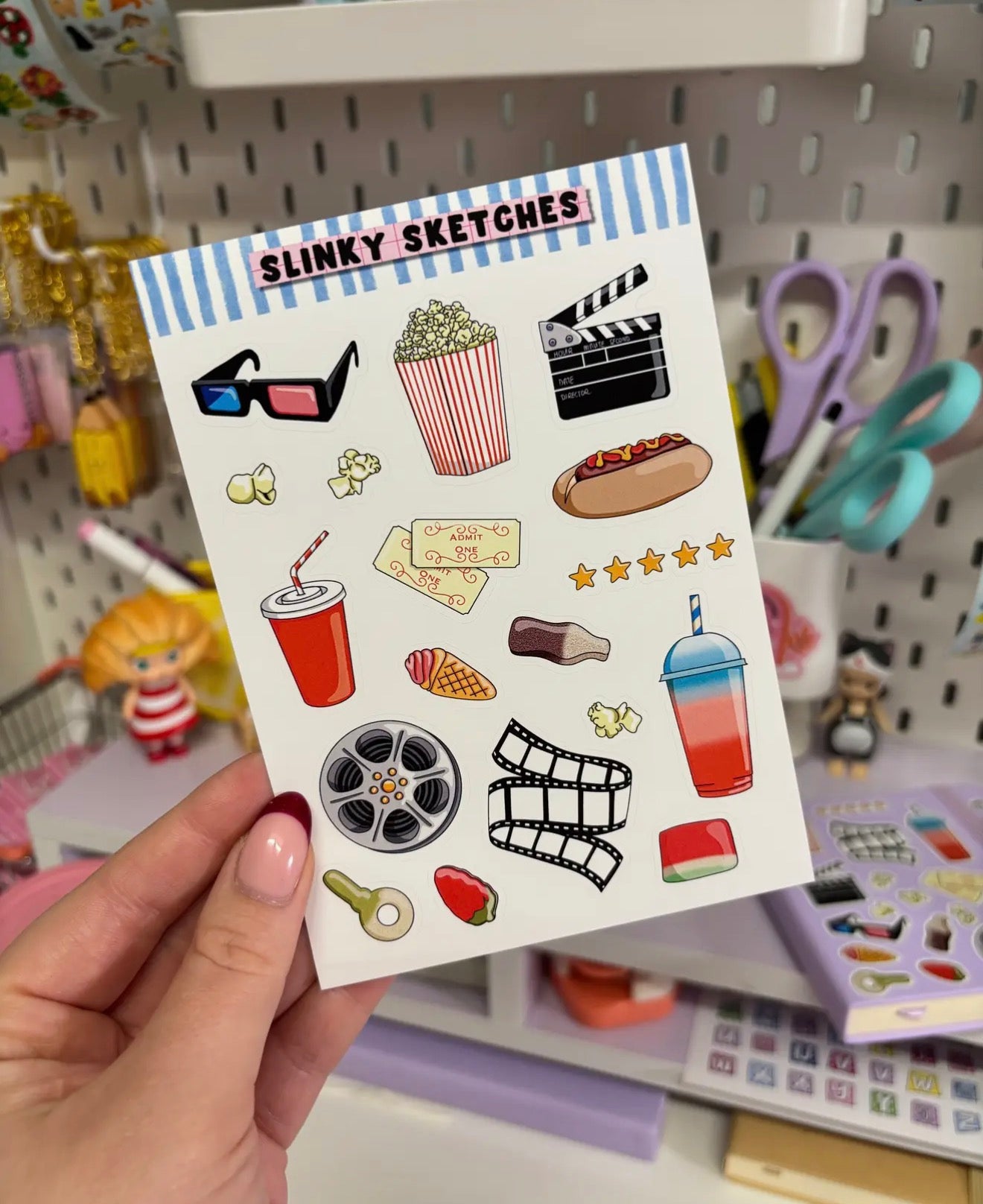 Movie A6 Matte Sticker Sheet