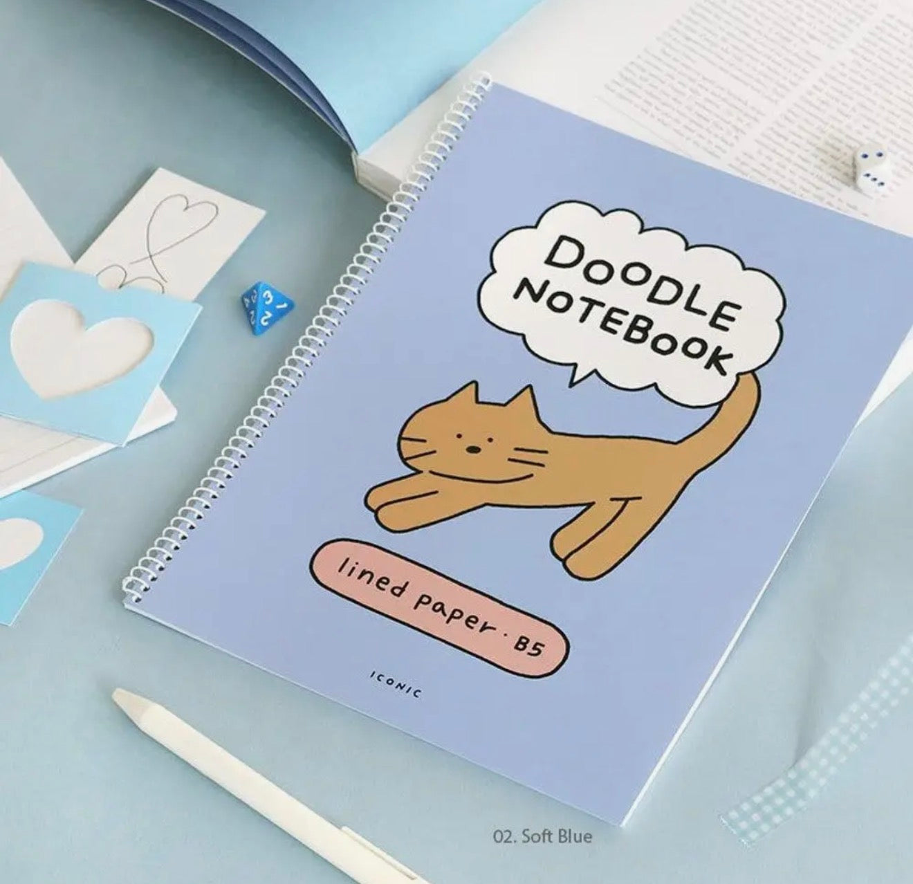Iconic Doodle B5 Spiral Notebook - Lined