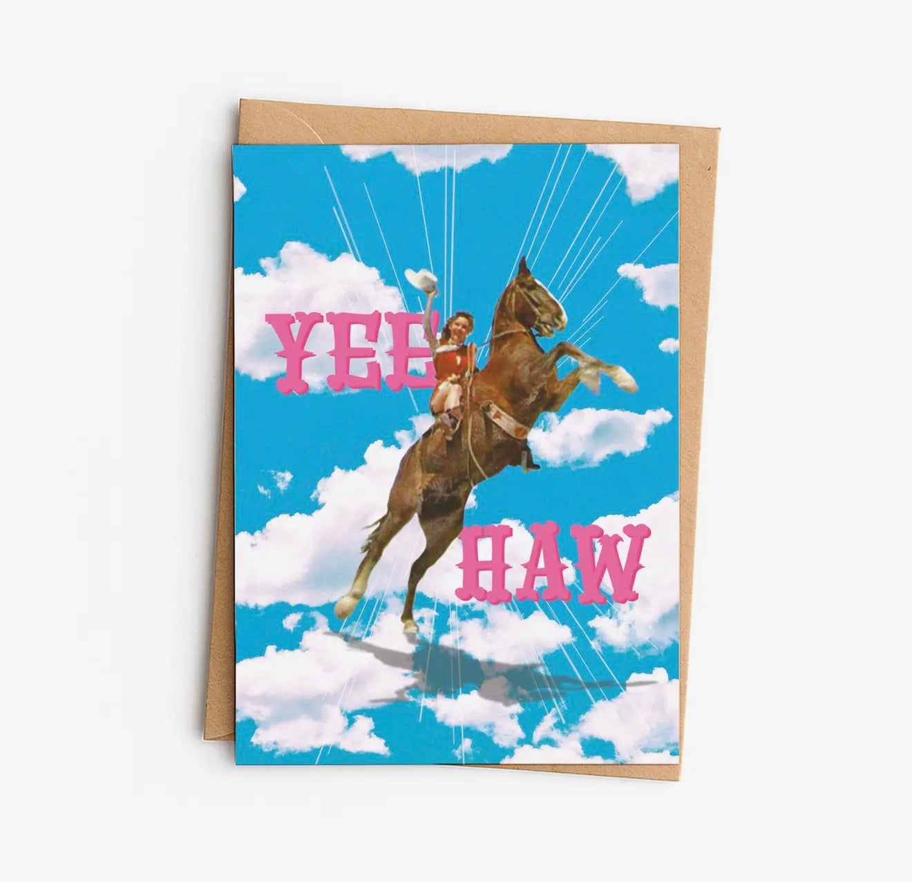 Yee Haw Cowgirl Celebration Greeting Card