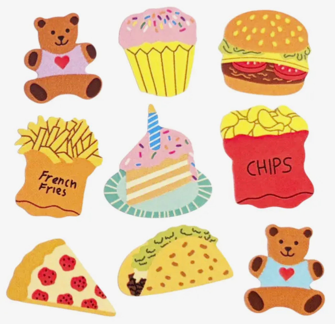Glossy Teddy Bear Picnic Stickers