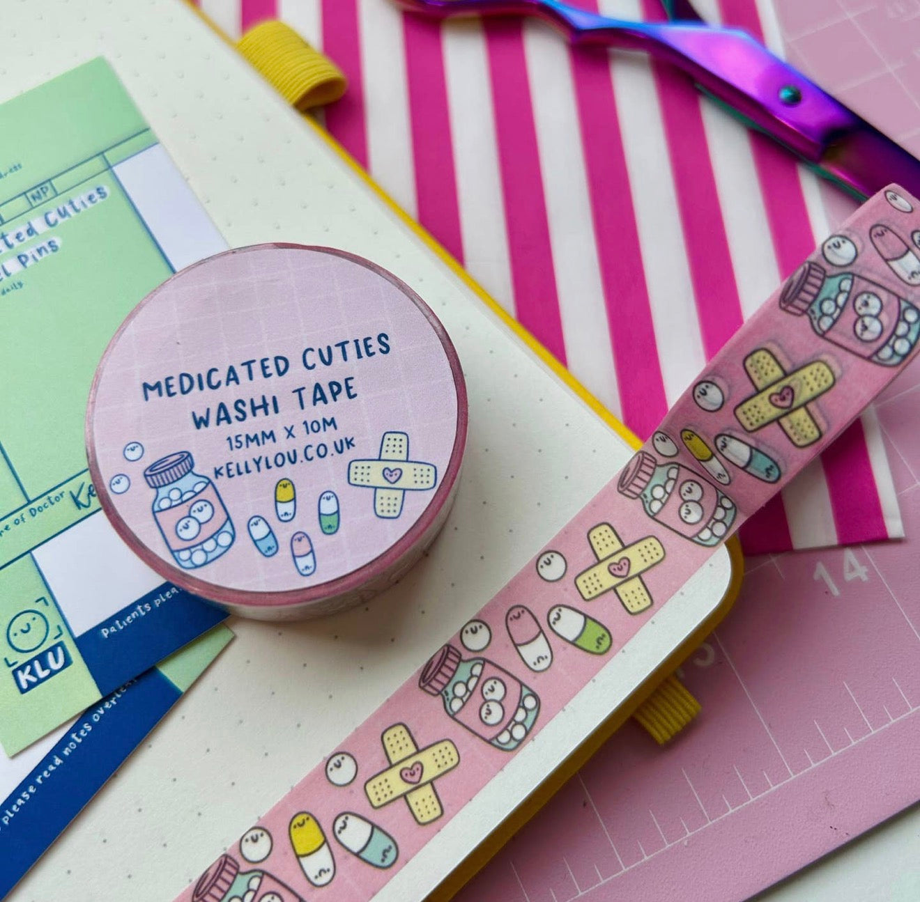 Pink Medicated Cuties Washi Tape