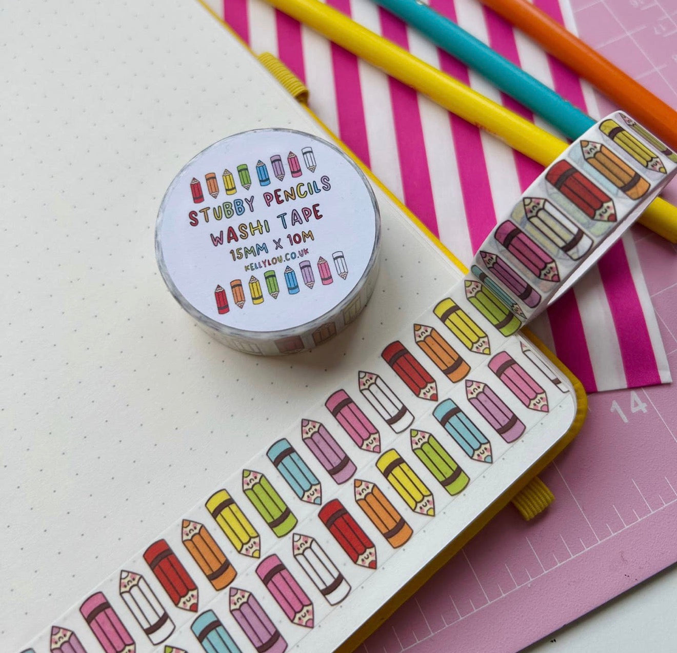 Rainbow Pencils Washi Tape