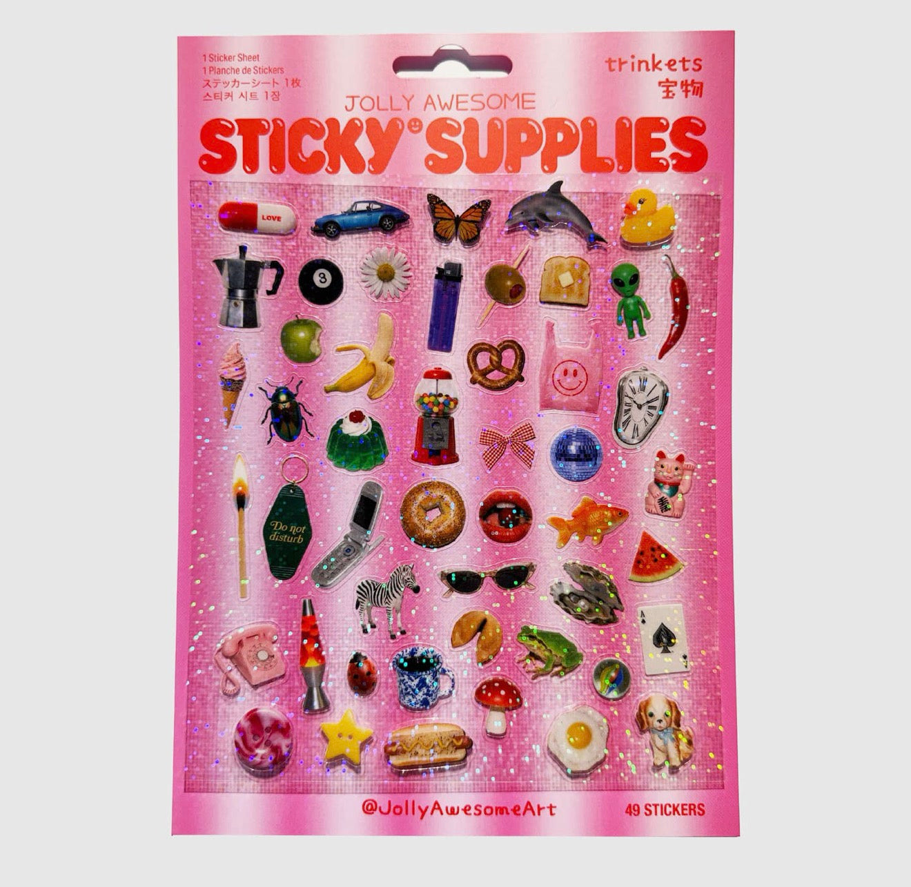 Trinkets A5 Holographic Sticker Sheet